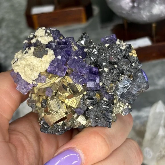 Pyrite Fluorite from Ojuela Mexico 🇲🇽 OM03